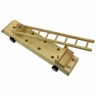 Sweety-Toys Sweety Toys 12398 Feuerwehrauto aus Holz mit Verstellbarer Leiter\/ Rutscher Sweety Toys 12398 Деревянная пожарная машина с регулируемой лестницей/слайдером