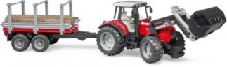 Bruder Trak 41cm Massey Ferguson 7480 Frontlader + Hanger Фронтальный погрузчик Trak 41cm Massey Ferguson 7480 + подвеска