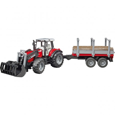 Bruder Trak 41cm Massey Ferguson 7480 Frontlader + Hanger Фронтальный погрузчик Trak 41cm Massey Ferguson 7480 + подвеска