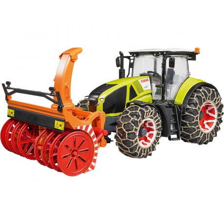 Bruder Claas Axion 950 mit Schneeketten und Schneefrase 1:16 Claas Axion 950 с цепями противоскольжения и снегоуборщиком 1:16
