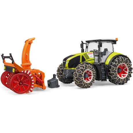 Bruder Claas Axion 950 mit Schneeketten und Schneefrase 1:16 Claas Axion 950 с цепями противоскольжения и снегоуборщиком 1:16