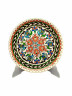 Тарелка декоративная винтажная с традиционным ярким узором, керамика, 22 см, Турция, 1970-80гг.
