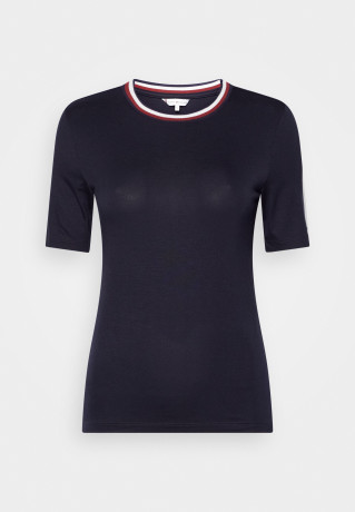 Tommy Hilfiger SLIM GLOBAL STRIPE C-NK SS Basic T-shirt desert sky SLIM GLOBAL STRIPE C-NK SS — базовая футболка небо пустыни