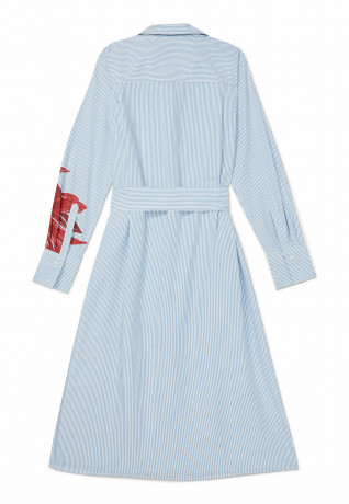 Tommy Hilfiger ADAPTIVE FLORAL Shirt dress optic white th ithaca stp ADAPTIVE FLORAL Платье-рубашка оптика белая th ithaca stp