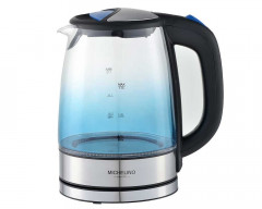 Michelino Wasserkocher Glas-Wasserkocher 1,7 Liter LED Wasserzubereiter Kocher, 1850 W, 360&deg; drehbarer Sockel Blau Чайник Michelino, стеклянный чайник, 1,7 л, светодиодная водоварка, 1850 Вт, вращающееся основание на 360&deg;