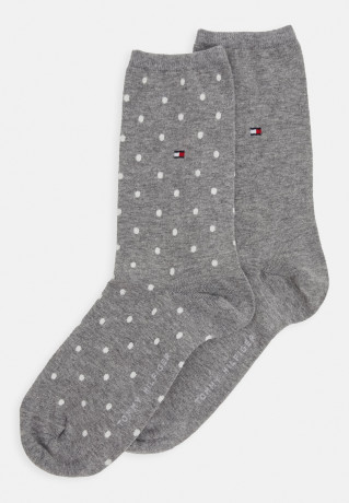 Tommy Hilfiger 2 PACK Socks middle grey melange 2 УПАКОВКИ носков средний серый меланж