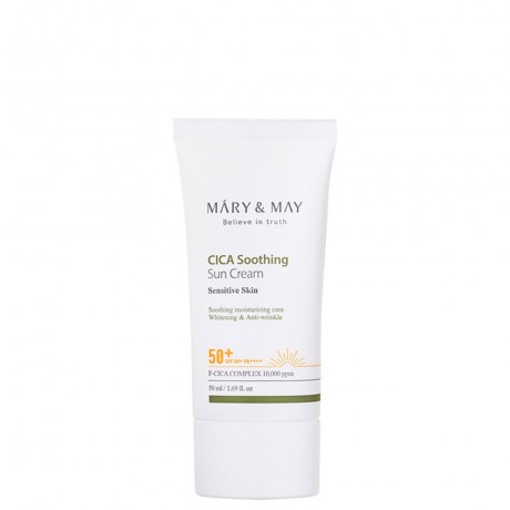 Mary  May CICA Soothing Sun Cream SPF50+ PA++++  Успокаивающий солнцезащитный крем CICA SPF50+ PA++++