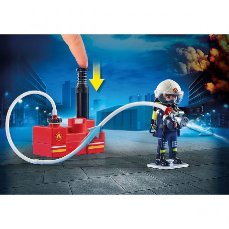 PLAYMOBIL PLAYMOBIL 9468 Feuerwehrmanner mit Loschpumpe Пожарные PLAYMOBIL 9468 с пожарным насосом