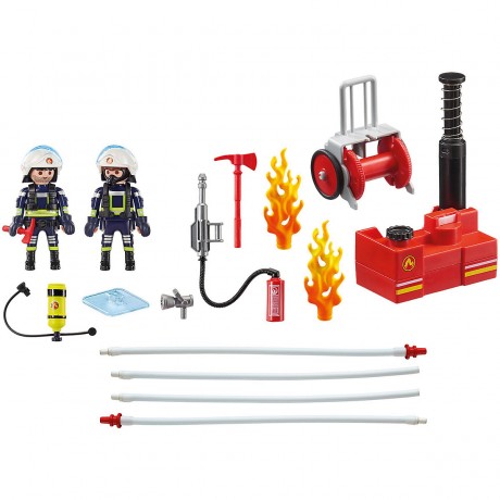 PLAYMOBIL PLAYMOBIL 9468 Feuerwehrmanner mit Loschpumpe Пожарные PLAYMOBIL 9468 с пожарным насосом