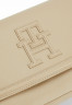 Tommy Hilfiger TEXTURED MONOGRAM FLAP  Across body bag beige TEXTURED MONOGRAM FLAP Сумка через плечо бежевый