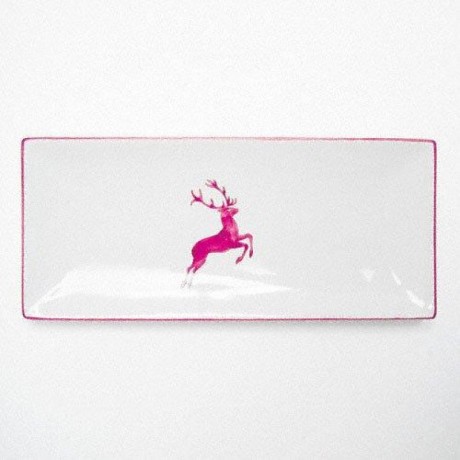 Gmundner Keramik Gmundner Keramik Bordeauxroter Hirsch Platte rechteckig 36x15x2,8 cm Gmundner ceramics Бордо Тарелка из благородного оленя прямоугольная 36x15x2,8 см