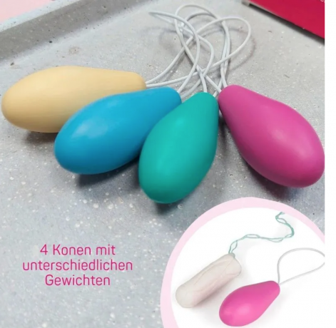 Elanee Beckenboden-Trainingshilfen Phase I aktiv Тренажер для мышц тазового дна, набор 4 шт, упражнения Кегеля, послеродовое восстановление, при недержании мочи, Германия