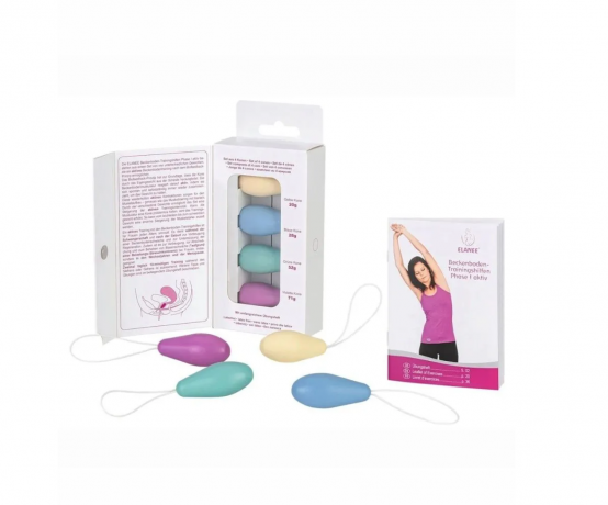 Elanee Beckenboden-Trainingshilfen Phase I aktiv Тренажер для мышц тазового дна, набор 4 шт, упражнения Кегеля, послеродовое восстановление, при недержании мочи, Германия