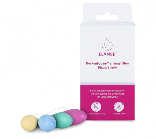 Elanee Beckenboden-Trainingshilfen Phase I aktiv Тренажер для мышц тазового дна, набор 4 шт, упражнения Кегеля, послеродовое восстановление, при недержании мочи, Германия