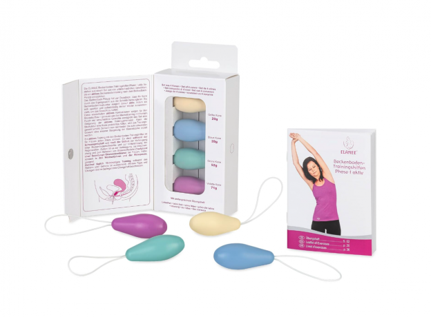 Elanee Beckenboden-Trainingshilfen Phase I aktiv Тренажер для мышц тазового дна, набор 4 шт, упражнения Кегеля, послеродовое восстановление, при недержании мочи, Германия