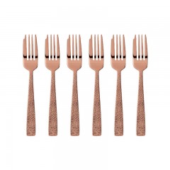 Sambonet Sambonet Siena - Edelstahl / PVD Kupfer Kuchengabel Set 6-tlg. Sambonet Siena - Набор вилок для торта из нержавеющей стали / меди с PVD-покрытием, 6 шт.