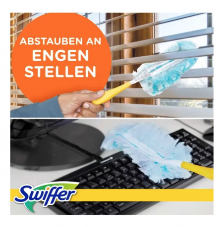 Swiffer Staubmagnet Aroma Clean and fresh 9st x 2packs, С ароматом чистоты и свежести сменные салфетки-насадки для ручки, 9 шт x 2уп