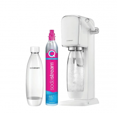 SodaStream Art Standart Pack Аппарат для газирования воды белый (Германия), 1 л, с CO баллоном Quick Connect и бутылкой, сифон для газированной воды, White