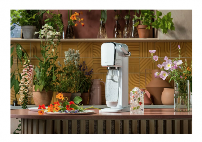 SodaStream Art Standart Pack Аппарат для газирования воды белый (Германия), 1 л, с CO баллоном Quick Connect и бутылкой, сифон для газированной воды, White