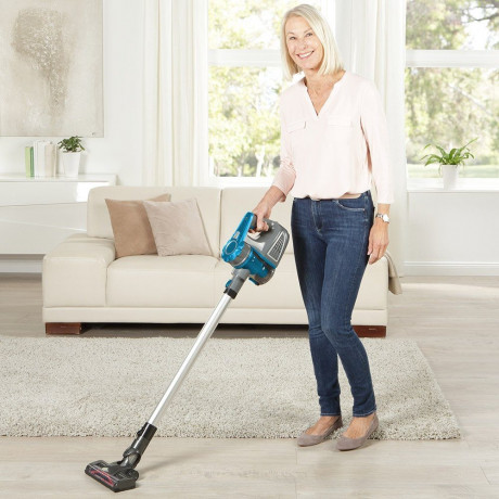 aktimeo aktimeo Akku-Hand-und Stielstaubsauger 2in1, beutellos, leistungsstarke Zyklon-Technologie, waschbarer HEPA-Filter  Беспроводной ручной пылесос aktimeo 2-в-1, без мешка, мощная циклонная технология, моющийся HEPA-фильтр