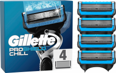 GILLETTE Rasierklingen, ProShield Chill, 4 St, Джилетт Сменные кассеты ProShield Chill с охлаждающим эффектом, 4 шт.