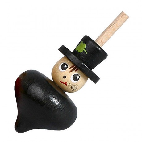 Holzspielzeug Tischkreisel Essenkehrer Деревянная игрушка подметальная машина с волчком