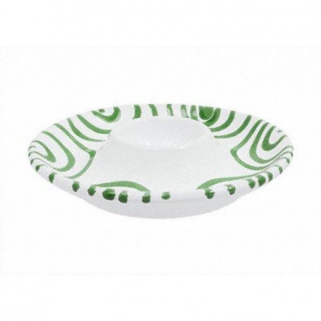 Gmundner Keramik Gmundner Keramik Grungeflammt Eierbecher glatt d: 12 cm Керамическая чашка для яиц Gmundner с зеленым пламенем, гладкая, d: 12 см