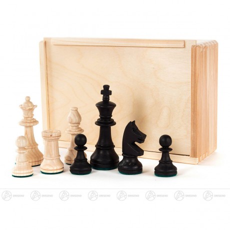 Schachfiguren beschwert in Holzschachtel  Breite x Hohe x Tiefe 21 Шахматные фигуры