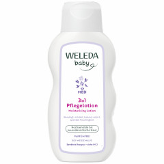 WELEDA BABY DERMA WEIssE MALVE Pflegelotion, 200 ml, Детский увлажняющий лосьон с белой мальвой без отдушки для очень чувствительной кожи, 200 мл
