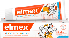 elmex Zahnpasta Kinder, 2-6 Jahren, 50 ml, Детская зубная паста для защиты молочных зубов от кариеса с фторидом, 2–6 лет, 50 мл
