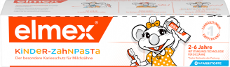 elmex Zahnpasta Kinder, 2-6 Jahren, 50 ml, Детская зубная паста для защиты молочных зубов от кариеса с фторидом, 2–6 лет, 50 мл