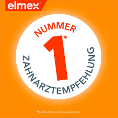 elmex Zahnpasta Kinder, 2-6 Jahren, 50 ml, Детская зубная паста для защиты молочных зубов от кариеса с фторидом, 2–6 лет, 50 мл