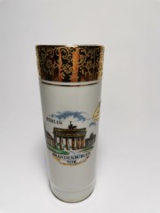 Royal Bavaria kleine vase echt gold, Роял Бавария Винтажная Вазочка с позолотой с изображением Бранденбургских ворот 12см х 4см