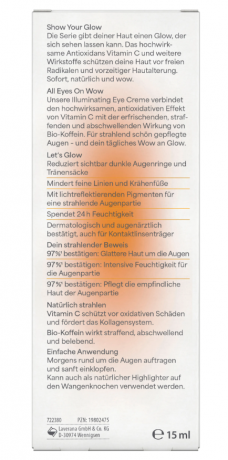 lavera Glow by Nature Illuminating Eye Cream Крем для глаз осветляющий 15мл