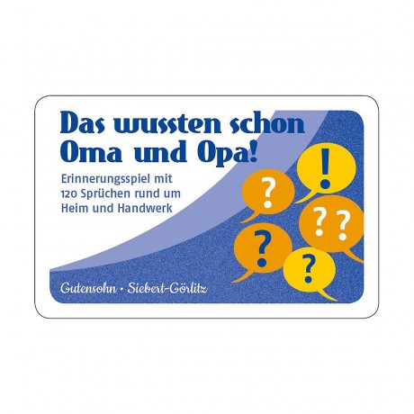 Das wussten schon Oma und Opa! (Kartenspiel) Бабушка и дедушка уже знали это! (карточная игра)