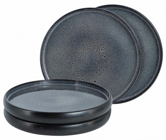 Moritz & Moritz Moritz & Moritz Speiseteller 4-tlg. Reaktiv  grau Обеденные тарелки Moritz &amp; Moritz 4 шт. Реактивный