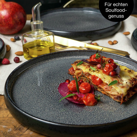 Moritz & Moritz Moritz & Moritz Speiseteller 4-tlg. Reaktiv  grau Обеденные тарелки Moritz &amp; Moritz 4 шт. Реактивный