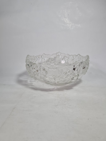 Вазочка винтажная Walther Glas "Виноградная лоза", стекло, 22 х 10 см, Германия, 1960-70гг.