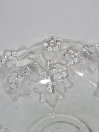 Вазочка винтажная Walther Glas "Виноградная лоза", стекло, 22 х 10 см, Германия, 1960-70гг.