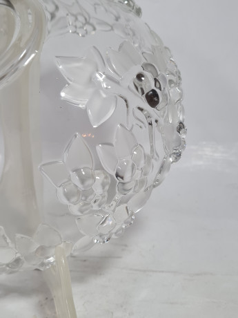 Вазочка винтажная Walther Glas "Виноградная лоза", стекло, 22 х 10 см, Германия, 1960-70гг.