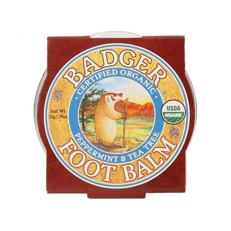 Badger Foot Balm Peppermint & Tea Tree  Бальзам для ног Мята перечная и чайное дерево