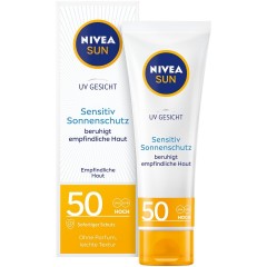 Nivea Sun Sensitiv Gesichtsschutz LSF 50  Чувствительная к солнцу защита для лица SPF 50
