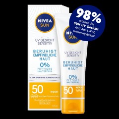 Nivea Sun Sensitiv Gesichtsschutz LSF 50  Чувствительная к солнцу защита для лица SPF 50