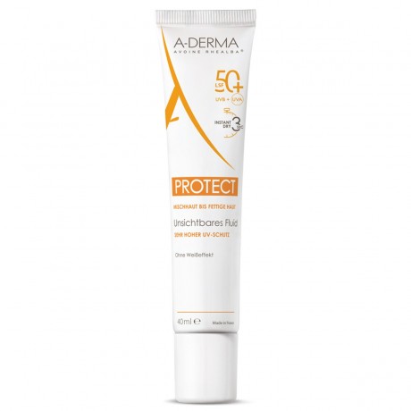 A-DERMA PROTECT SPF 50+ unsichtbares Fluid  Невидимый флюид PROTECT SPF 50+