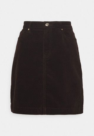 Tommy Hilfiger SKIRT A-line skirt chocolate ЮБКА Юбка А-силуэта шоколад