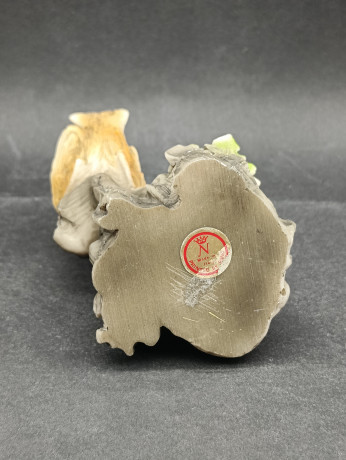 Статуэтка винтажная большая Capodimonte "Птичка с птенцами", керамика, 29 х 10 см, Италия, 1960-70гг.