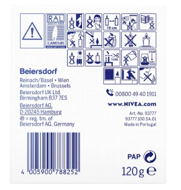 NIVEA Duftkerze im Glas 'Creme Original', НИВЕА Ароматическая свеча в стакане "Creme Original" с классическим ароматом Нивеа, 1 шт.