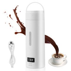 LETGOSPT LETGOSPT Wasserkocher 500ml Wasserkocher 3-in-1 Reisewasserkocher, Tragbarer Mini-Heizbecher, 300,00 W, 304-Edelstahlauskleidung, Kleiner Schnell Erhitzender Isolierbecher Чайник LETGOSPT Чайник на 500 мл Дорожный чайник 3-в-1, портативная мини-