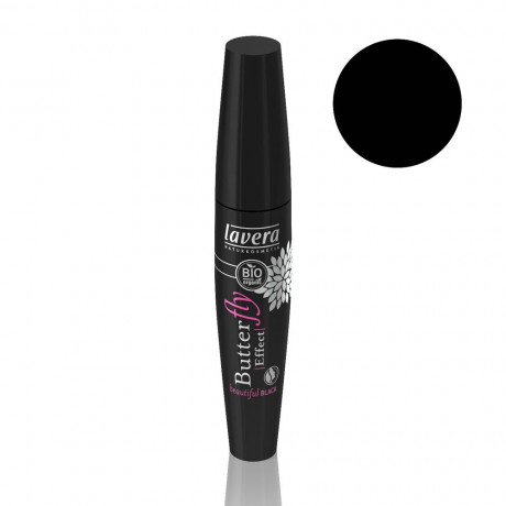 LAVERA Butterfly Effect Mascara Beautiful Black, 11 ml, Лавера Тушь для ресниц для объёма, изгиба и чёткого разделения ресниц, бамбуковые волокна, 11 мл