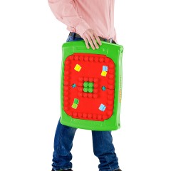 Molto Klappbarer Tisch mit 20 Bausteinen aus Kunststoff Складной стол с 20 пластиковыми строительными блоками